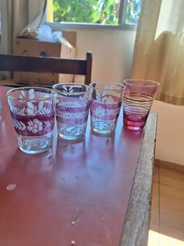 Copos cristal antigo