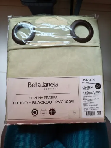Cortina tecido + blackout 3,60 x 1,70