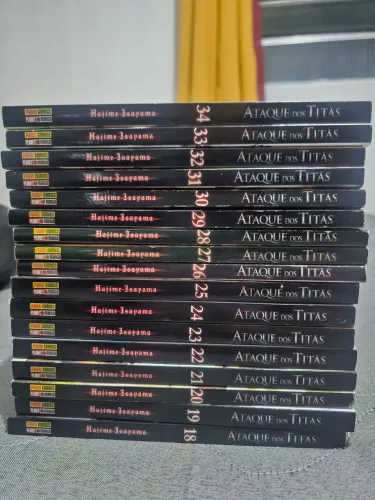 mangás shingeki no kyojin (ataque dos titãs) vol 18 ao 34