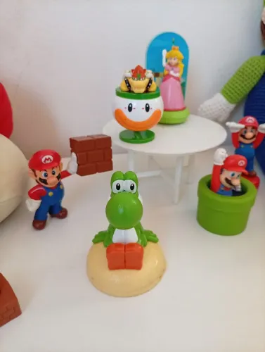 ALÔ ALÔ COLECIONADOR LOTE COM 10 PERSONAGENS MCDONALD'S MARIO