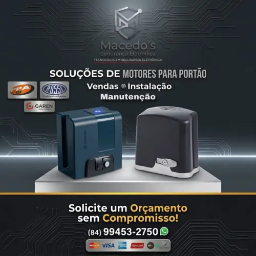 Instalação e manutenção de motores de portão