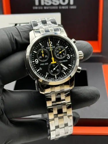Relógio Tissot PRC 200 Cronógrafo 42mm Aço Preto Novo - Prem AAA+