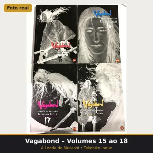 Mangá Vagabond Volumes 15 ao 18 - A Lenda de Musashi (Takehiko Inoue)