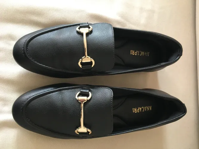 Sapato mocassim preto ana capri  TAM 35