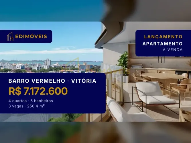Apartamento dos sonhos em Barro Vermelho: 4 suítes e terraço para relaxar!
