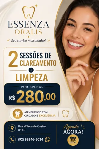 Clareamento + limpeza 