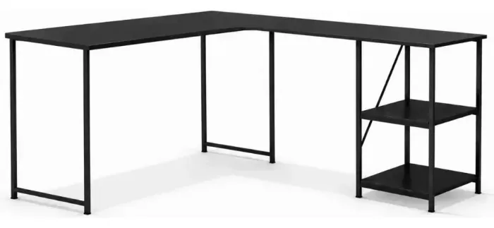 Mesa gamer em L, nunca usada, cor preta