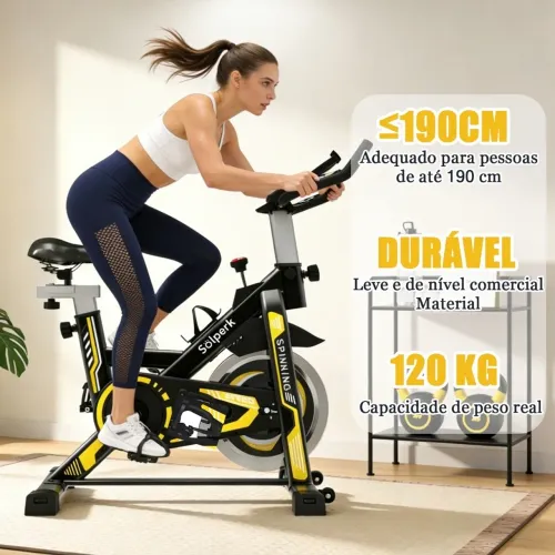 Bicicleta Ergometrica Spinning Com Roda De Inércia Para Fitness Profissional