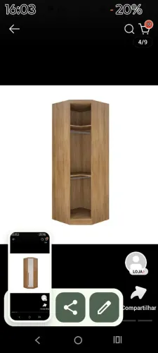 Vendo guarda roupa canto
