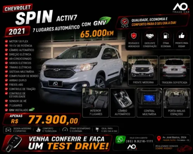 Chevrolet Spin Activ7 1.8 8V Econo.flex 5P Aut. 2021