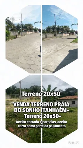 Terreno 20x50 Itanhaém