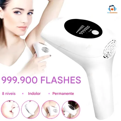 900 Mil Pulsos Depilador A Laser 8 Níveis Portátil Indolor e Eficaz - Uso Doméstico