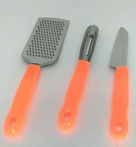 Kit Descascador Faca e Ralador c/ 3 peças 123 Util Original