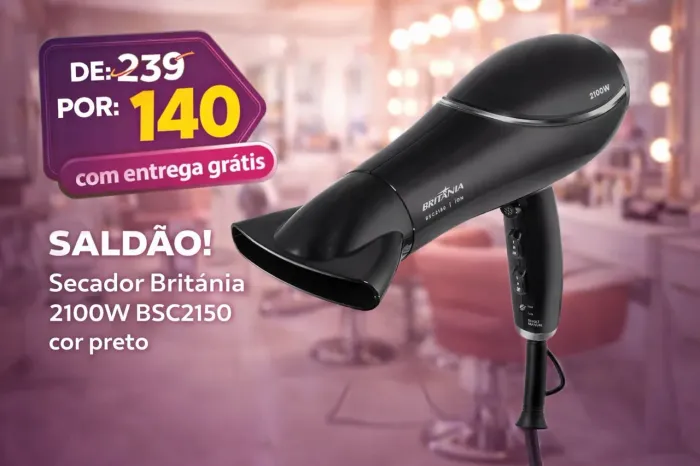 Secador de cabelos Britânia 2100w Bsc2150 cor preto
