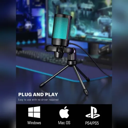 Microfone Fifine Ampligame A2 - compatível com PS5 - Lacrado!