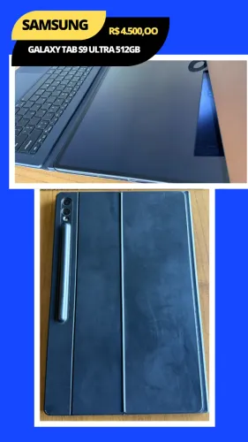 Samsung Galaxy Tab S9 Ultra Wi-Fi 512GB NFiscal - Estado de novo