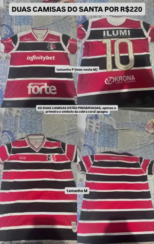 DUAS POR 200 / CAMISAS DO SANTA CRUZ FC - 2019 e 2021