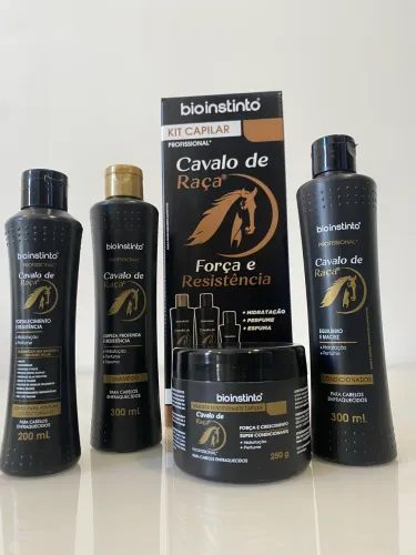 Kit capilar cavalo de raça 4 itens 