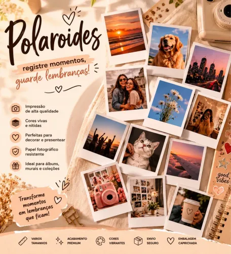 30 polaroides por 35 reais