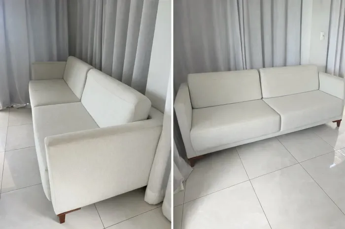 Sofá 3 lugares moderno - excelente estado