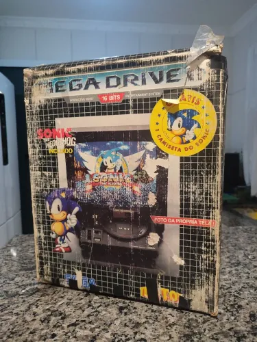 Mega Drive 2 Tec Toy na Caixa Console Retrô
