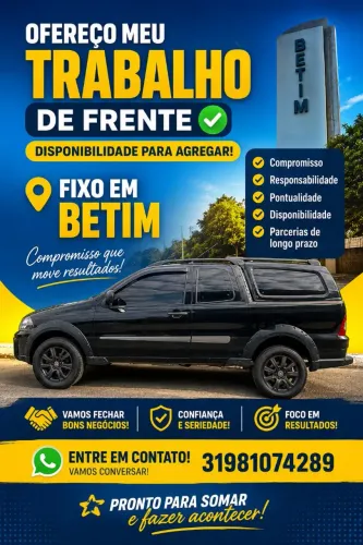 Disponível para fretes e agregamento fixo