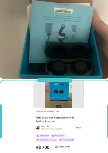 Fone de ouvido echo buds novo