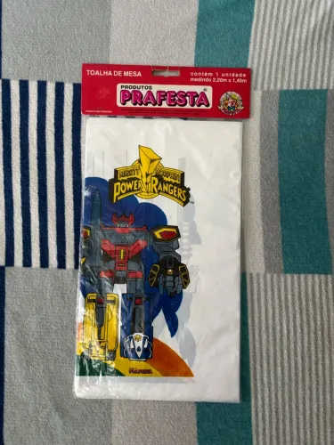 Toalha de Festa Power Rangers 1995/Lacrado /Raridade