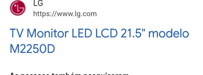 Vendo tv monitor da LG de 21 polegadas.