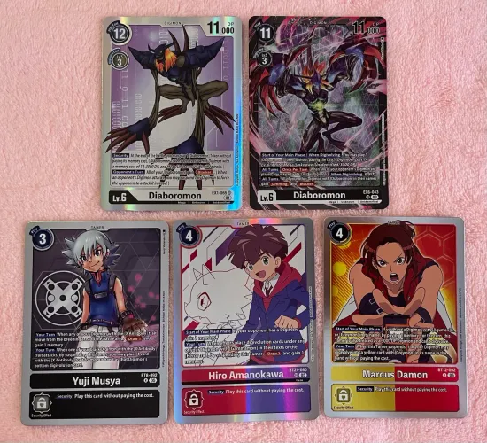 Digimon TCG Set com 5 cartas