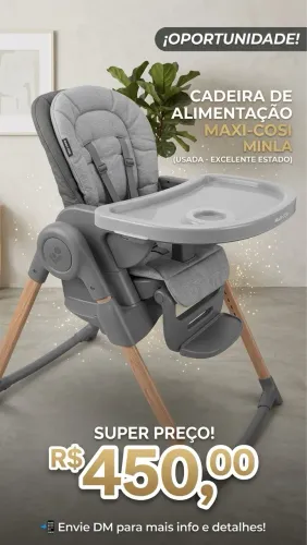 Cadeira de Alimentação Evolutiva Maxi-Cosi Minla 6 em 1 - Cinza