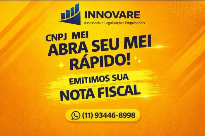 Abertura de CNPJ, MEI e emissão de notas fiscais !!!