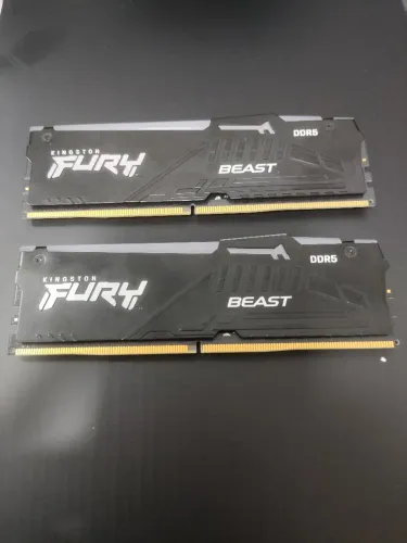 "Memória RAM Kingston Fury Beast DDR5 16GB (2x8GB) 6000MHz CL36 - Dual Channel, PC Gamer