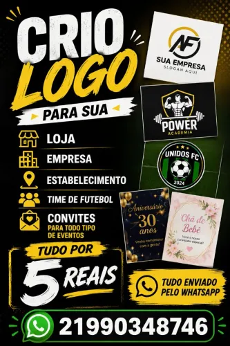 Crio logo e panfletos por 5 reais