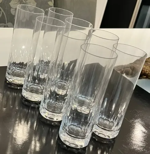 Jogo com 8 Copos Long Drink em Cristal