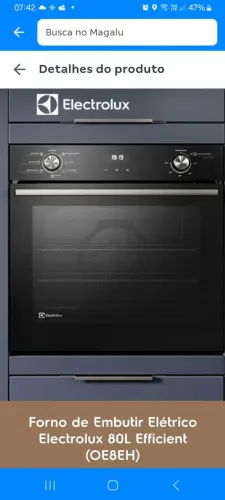 Forno elétrico 80 litros eletrolux novo na caixa