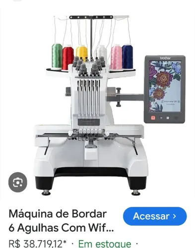Vendo máquina de bordar bonés camisas, etc .., nova, com poucos dias de uso, com nota fisc