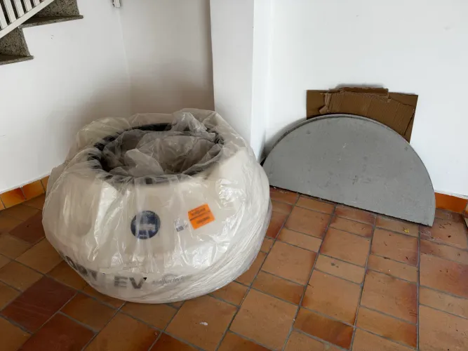 Caixa d?água 500 litros Fortlev Antibacteriana + base de concreto
