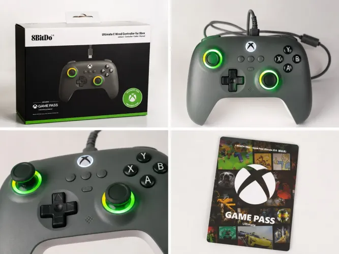 Controle XBOX/PC com fio Verde 