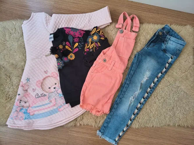 Lote de roupas de menina, tamanho 03