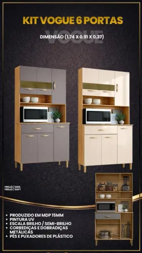 Kit cozinha 6 portas