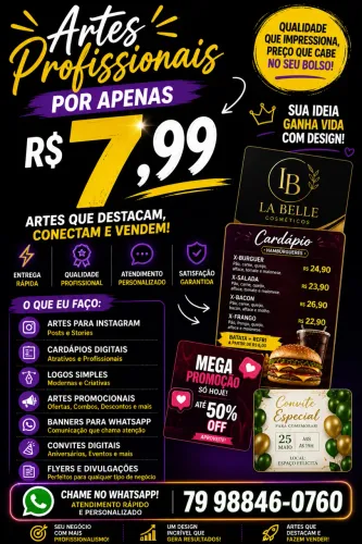 Criação de Artes por apenas R$7,99