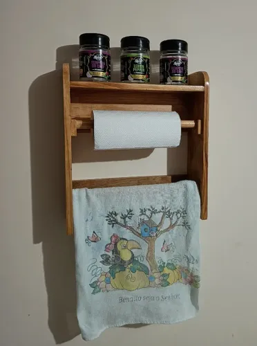 Porta papel toalha e pano de prato 