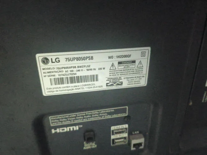 Tv LG 758050psb tela quebrada