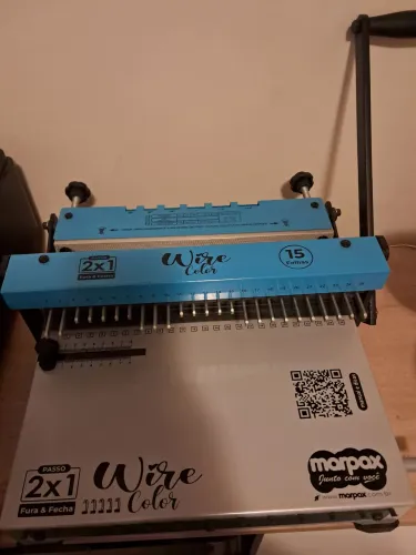 Encadernadora 2x1 wire-o marpax azul