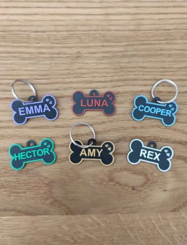 Chaveiro / Pingente para Coleira - Identificação Pet Cachorro Gato Enfeite - NerdDog Store