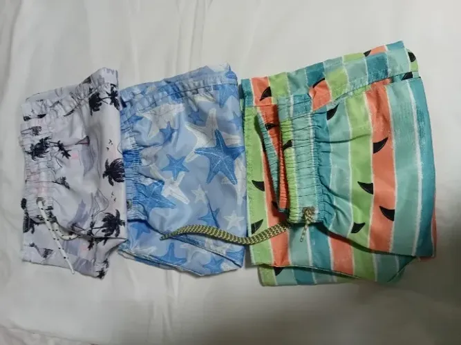Vende-se shorte  de linho e tactel tamanho 8 anos para menino 