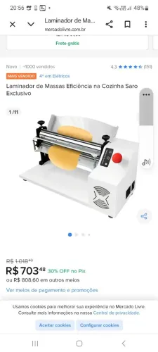 Cilindro para massa 40cm 