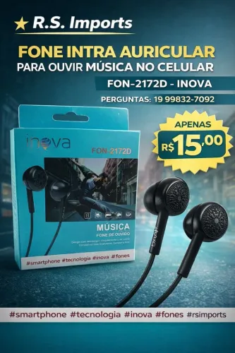 Inova fone de ouvido 