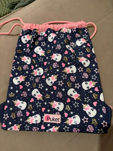 Sacola/Mochila Saco Puket Original - Estampa Unicórnios